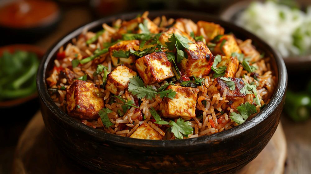 Paneer Biryani with Nuts